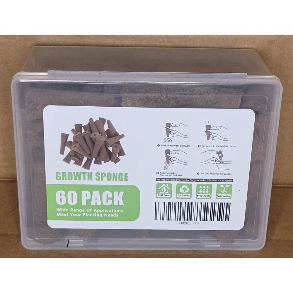 Lot of 6-60 Pack Growth Sponge Germination Kit for Hydroponics Plant Propagation